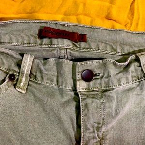 Vintage Arden B flared stretch jeans in sage green